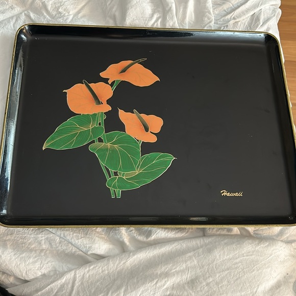 Vintage Yamanaka Made in Japan “Hawaii” Floral Lacquer Tray - Picture 13 of 16